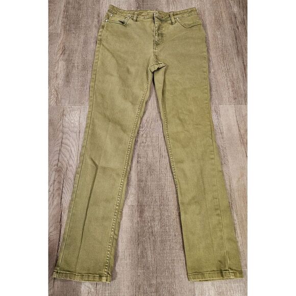 Candace Cameron Bure Women's Size 4 Slim Straight Jeans Green‎ - Picture 1 of 7